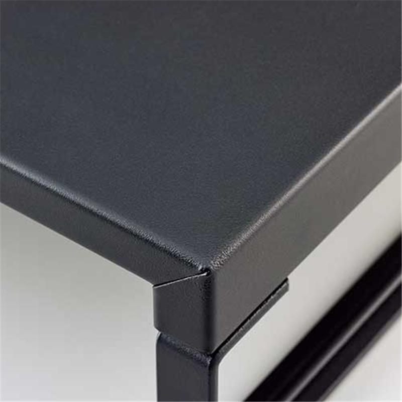 LIHITLAB 机上台390mmロウA-7330-124マットブラック  1個（ご注文単位1個）【直送品】