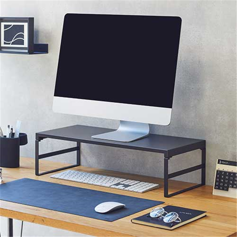 LIHITLAB 机上台590mmハイA-7333-124マットブラック 1個（ご注文単位1個）【直送品】