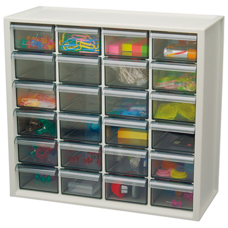 アイリスオーヤマ 小物キャビネットLグレー6段*4列 KC-310R  1個（ご注文単位1個）【直送品】