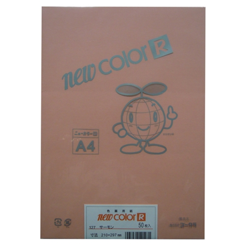 リンテック 色画用紙R A4 A4NCR-127 サーモン 1個(ご注文単位1個)【直送品】