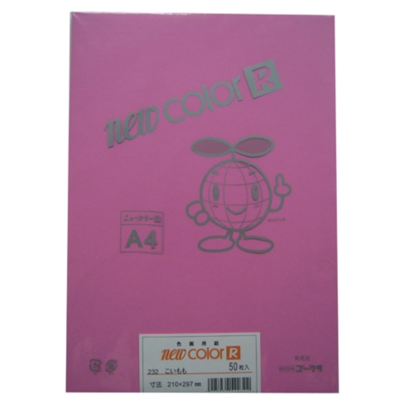 リンテック 色画用紙R A4 A4NCR-232 こいもも 1個(ご注文単位1個)【直送品】