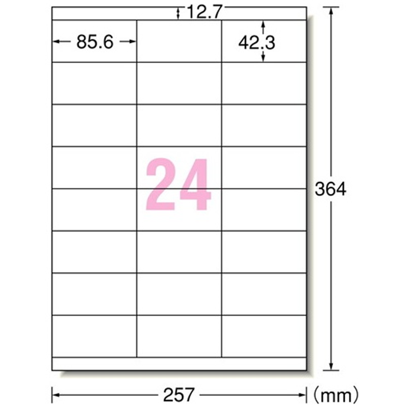 エーワン レーザーラベル 28436 B4 24面 100枚  1個（ご注文単位1個）【直送品】