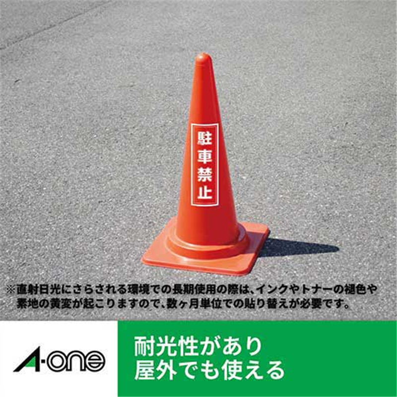 エーワン 屋外用サインラベルA4 31031白ツヤ消10枚  1個（ご注文単位1個）【直送品】