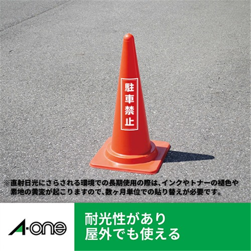 エーワン 屋外用サインラベルA4 31034 光沢白10枚  1個（ご注文単位1個）【直送品】