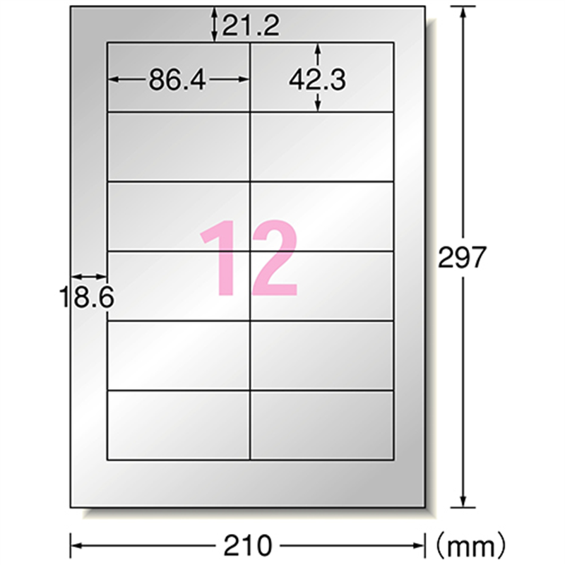 エーワン 屋外ラベルマットシルバーA4・12面5入31057 1個（ご注文単位1個）【直送品】