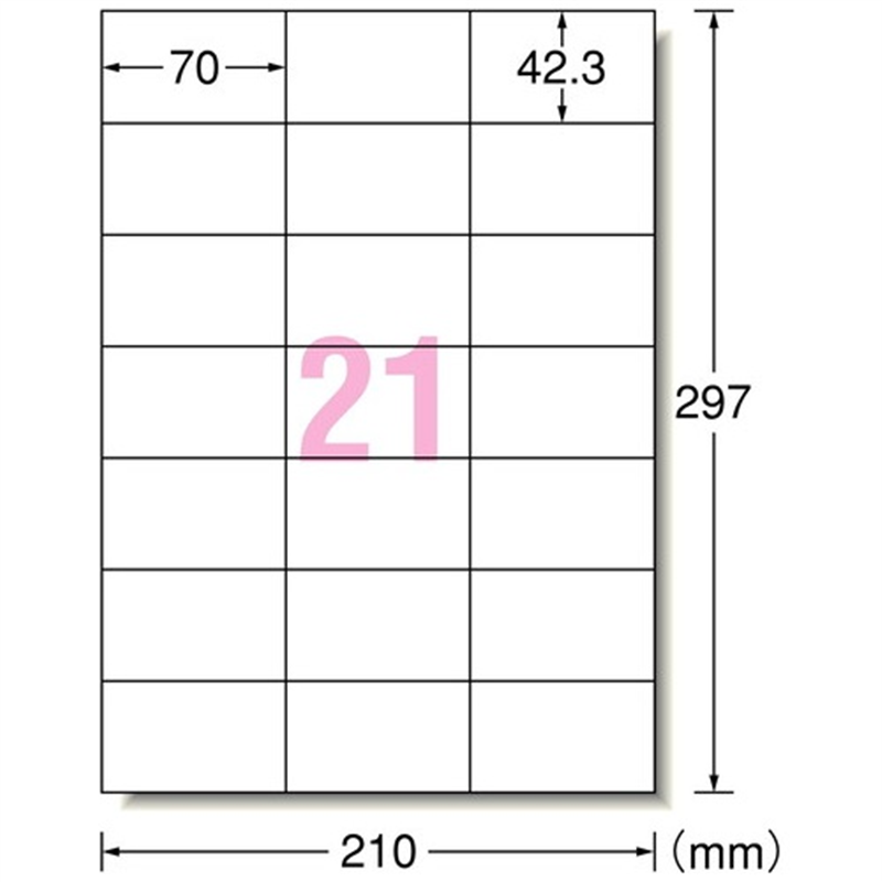 エーワン OAラベルA4 21面 22シート 72421  1個（ご注文単位1個）【直送品】