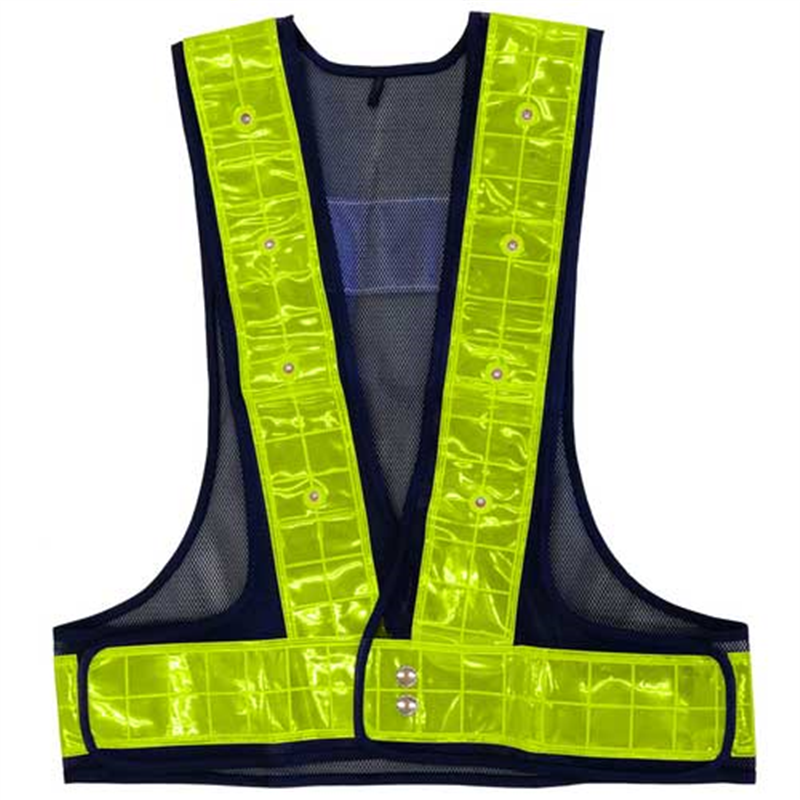 キタムラ産業 フラッシャーベスト 紺メッシュ/黄反射  1個（ご注文単位1個）【直送品】