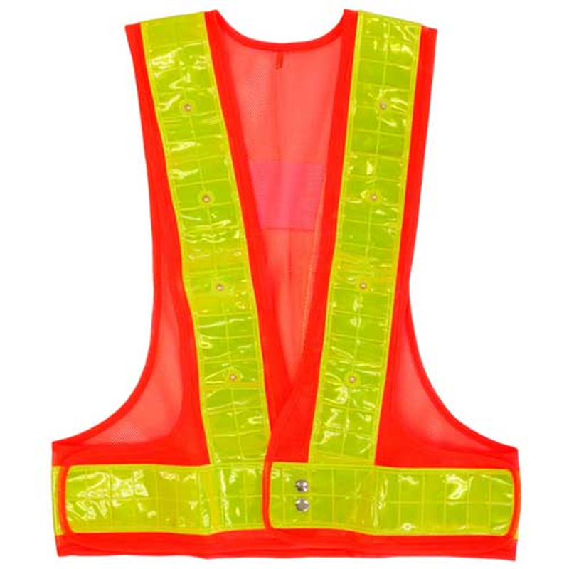 キタムラ産業 フラッシャーベスト オレンジ/黄反射  1個（ご注文単位1個）【直送品】