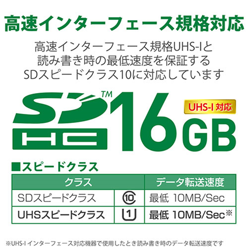 エレコム データ復旧SDHCカードUHS-I U1 16GB 1個(ご注文単位1個)【直送品】