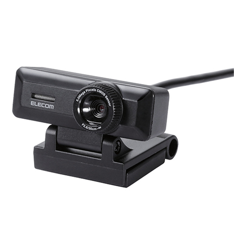 エレコム WEBカメラ 500万画素 UCAM-C750FBBK 1個(ご注文単位1個)【直送品】