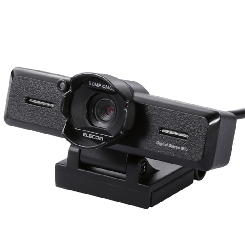 エレコム WEBカメラ 800万画素 UCAM-C980FBBK 1個(ご注文単位1個)【直送品】