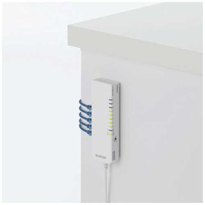 エレコム レイヤー2スイッチ タップ型HUB 8ポート 1個(ご注文単位1個)【直送品】