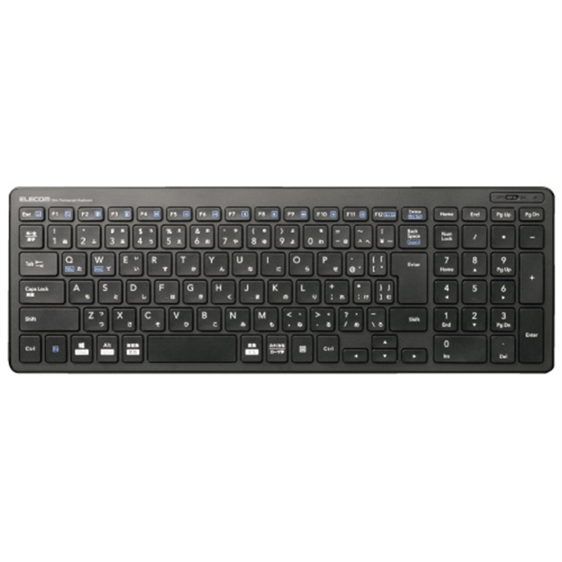 エレコム 無線フルキーボード 薄型 TK-FDP099TBK  1個（ご注文単位1個）【直送品】