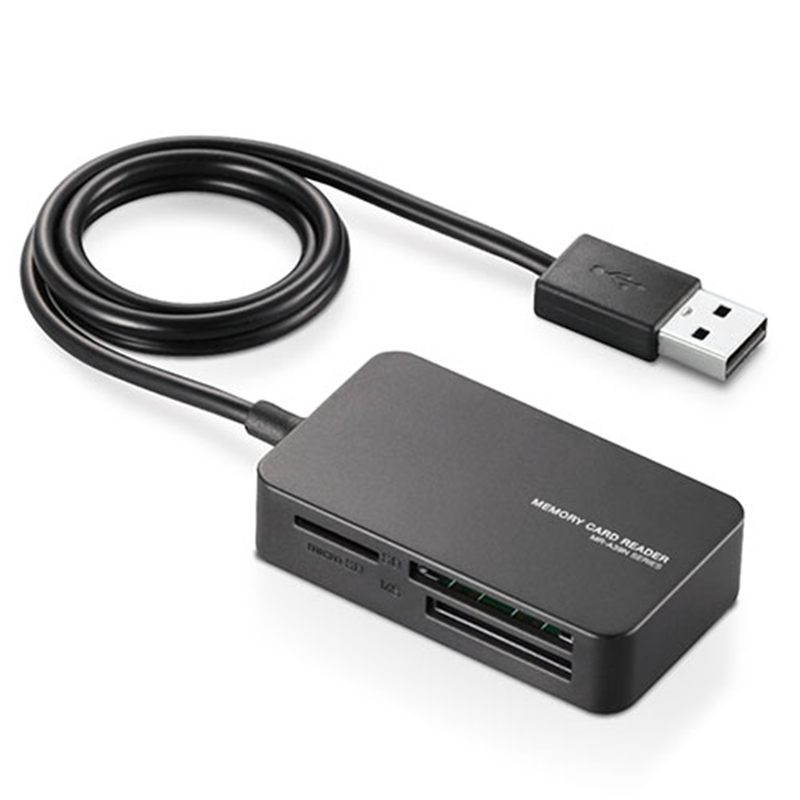 エレコム カードリーダー SD/MS/CF対応 MR-A39NBK  1個（ご注文単位1個）【直送品】