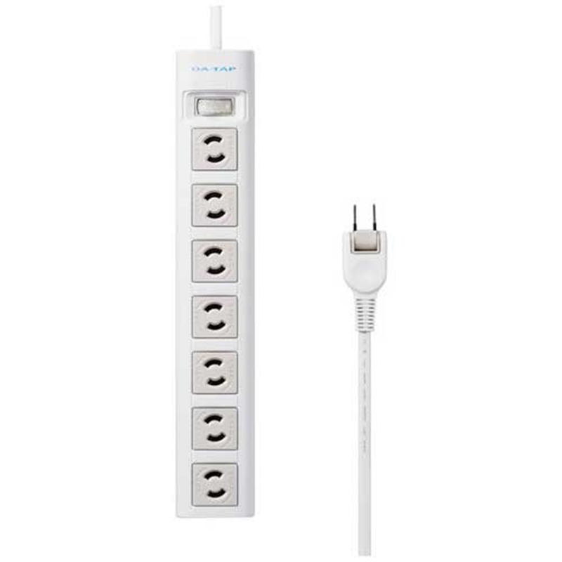 エレコム OAタップT-Y3A-2750WH 2P/7個口5m  1個（ご注文単位1個）【直送品】