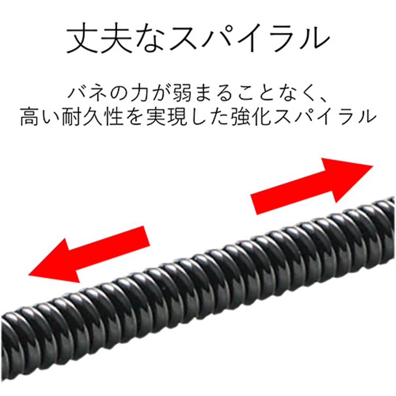 エレコム ストラップ クリップ50cm P-STCP50BK  1個（ご注文単位1個）【直送品】