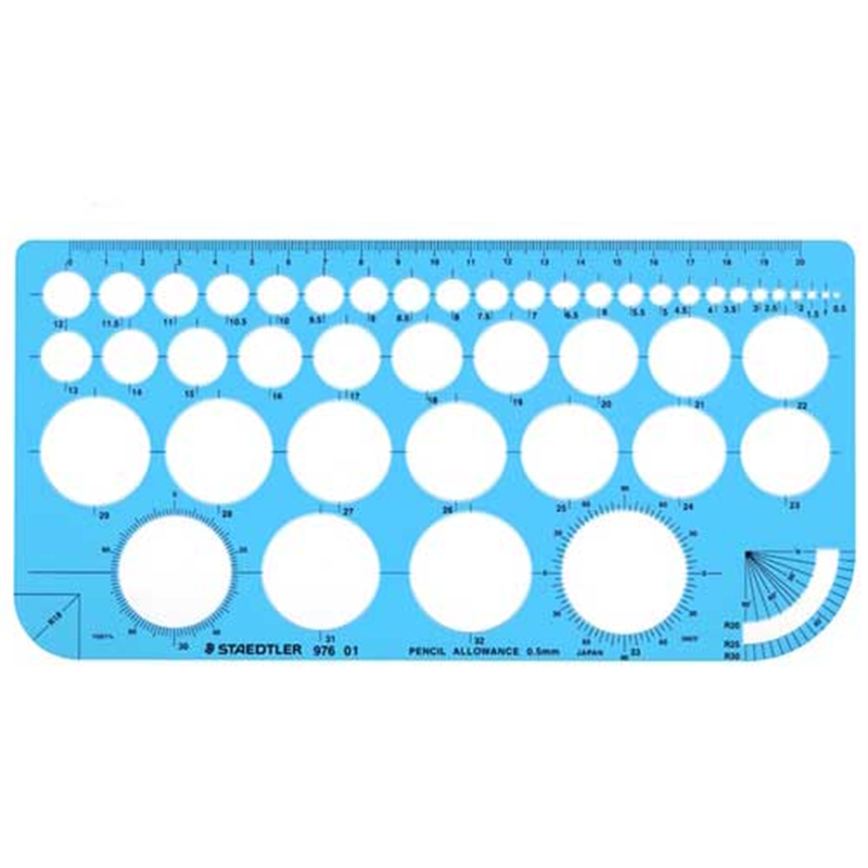 ステッドラー テンプレート 976 01 円定規 1個(ご注文単位1個)【直送品】