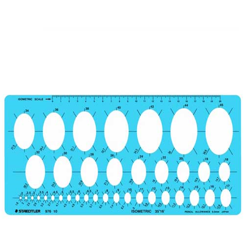 ステッドラー テンプレート 976 10 楕円定規 1個(ご注文単位1個)【直送品】