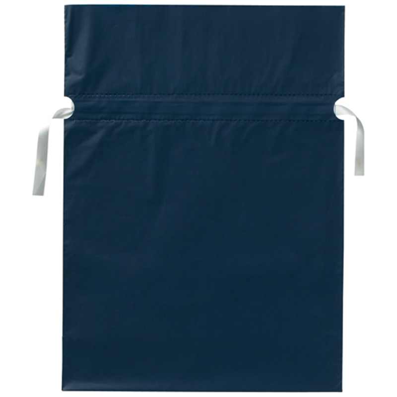 フロンティア 梨地リボン付き巾着袋 紺 L 20枚 FK2406  1個（ご注文単位1個）【直送品】