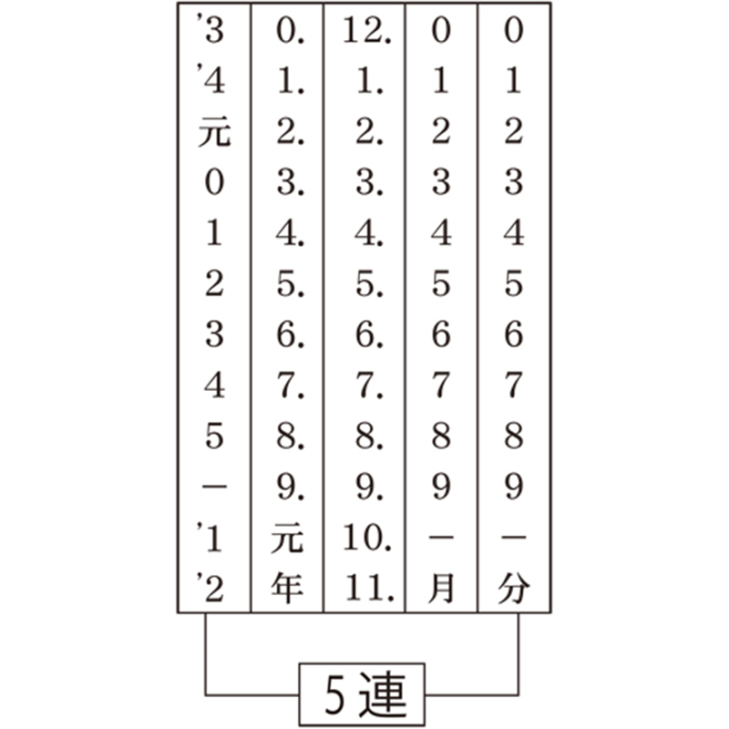 サンビー 回転印 欧文日付3号 TKA-D03 明朝体 1個(ご注文単位1個)【直送品】