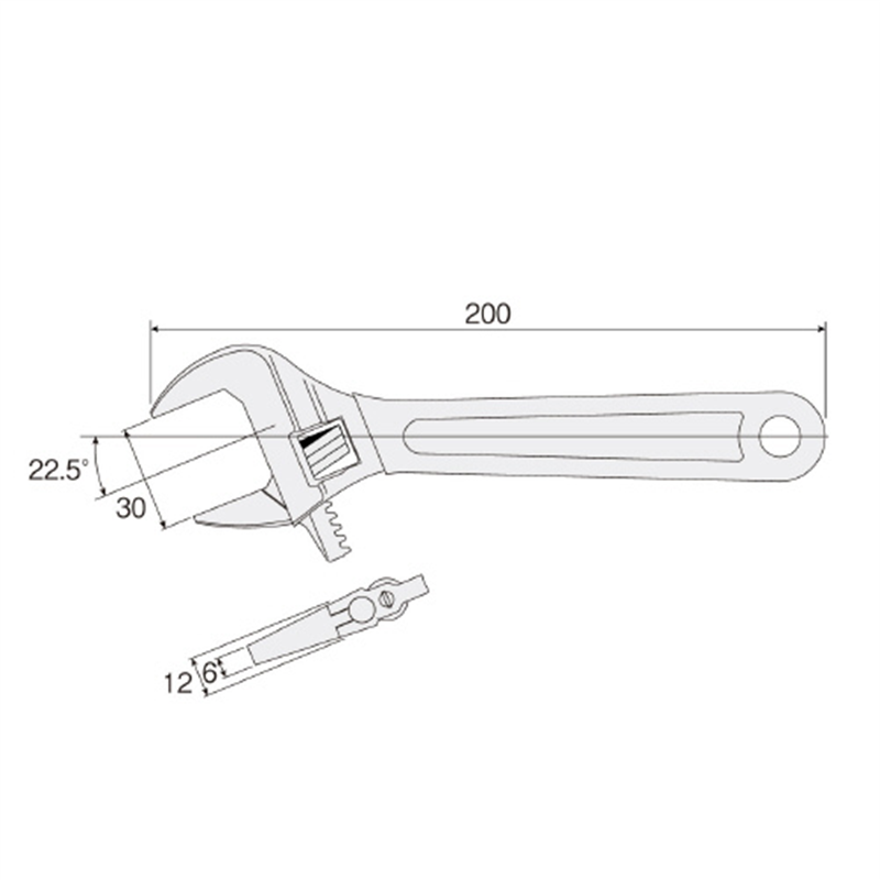 ホーザン モンキーレンチ W-240-200  1個（ご注文単位1個）【直送品】