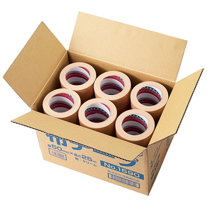 寺岡製作所 △布テープ 1590NP 50mm×25m 無包装 30巻  1個（ご注文単位1個）【直送品】