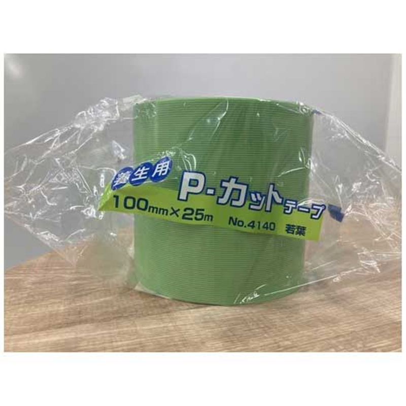 寺岡製作所 △P-カットテープ 4140 100mm×25m 若葉  1個（ご注文単位1個）【直送品】