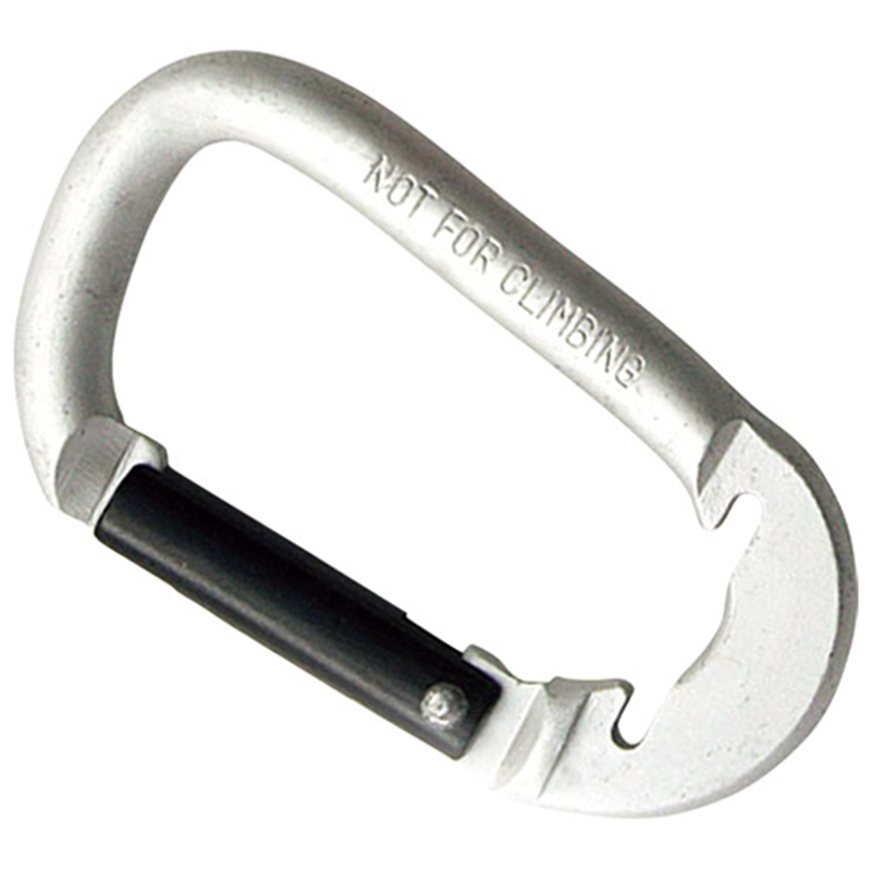 角利産業 アルミカラビナ 6mm 銀  1個（ご注文単位1個）【直送品】