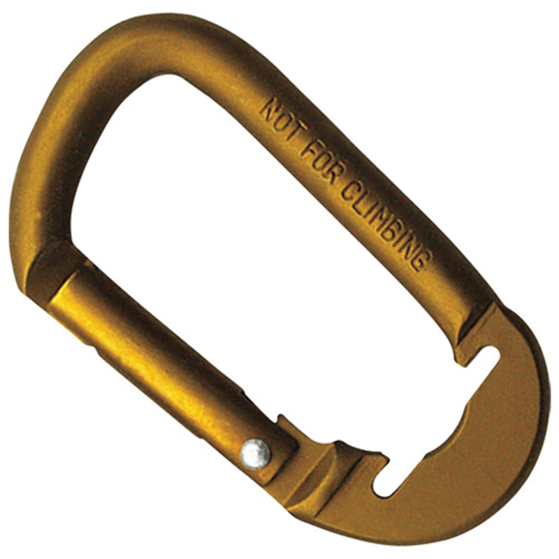 角利産業 アルミカラビナ 6mm 金  1個（ご注文単位1個）【直送品】