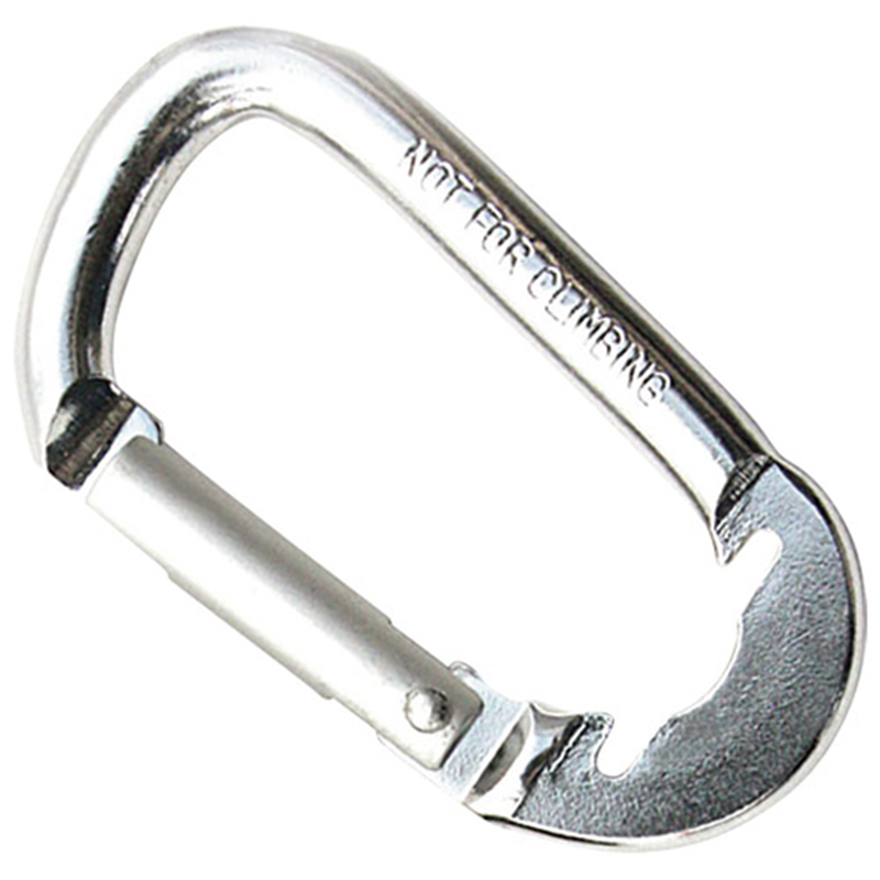 角利産業 アルミカラビナ 6mm 艶銀  1個（ご注文単位1個）【直送品】