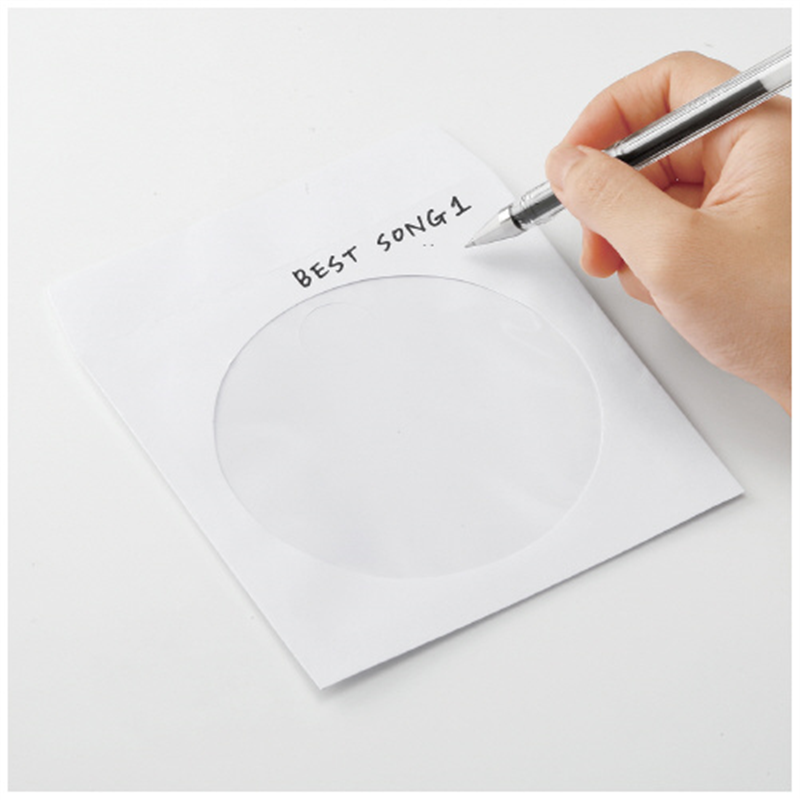 サンワサプライ CD/DVDペーパーケースホワイト100枚  1個（ご注文単位1個）【直送品】