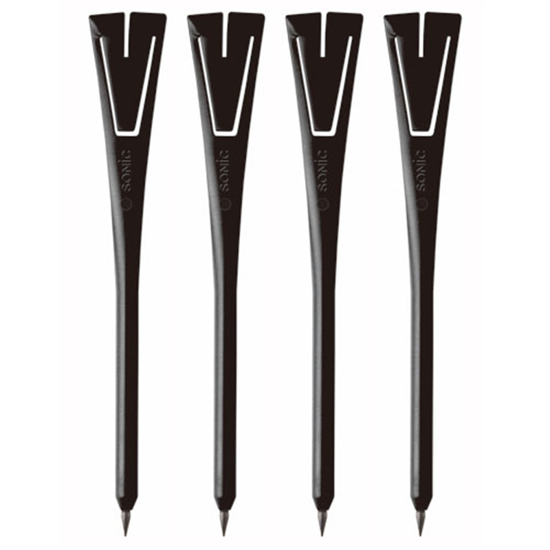 ソニック クリップ付ペンシル50本入 DA-488-D 黒  1個（ご注文単位1個）【直送品】