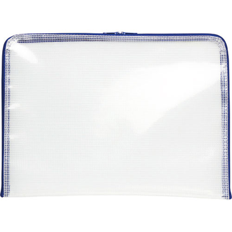 ソニック メッシュケースA4がばっと180°開く ブルー 1個（ご注文単位1個）【直送品】