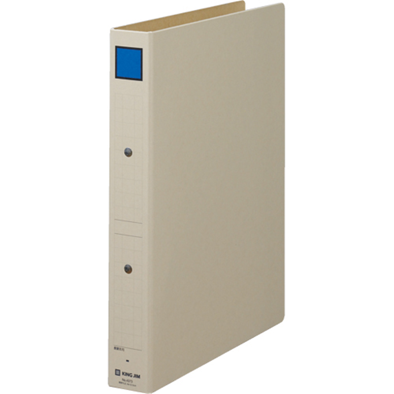 キングジム 保存ファイル 4373 A4S 30mm 灰/青  1個（ご注文単位1個）【直送品】