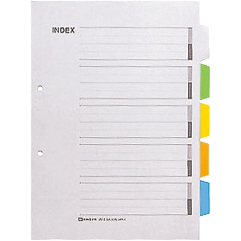 キングジム カラーインデックスA4S 5色5山5枚 907G 1個(ご注文単位1個)【直送品】