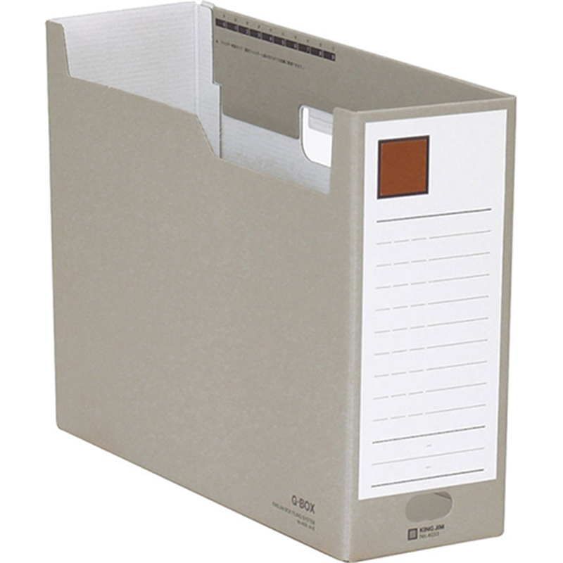 キングジム Gボックス 4033 A4E 灰 1個(ご注文単位1個)【直送品】