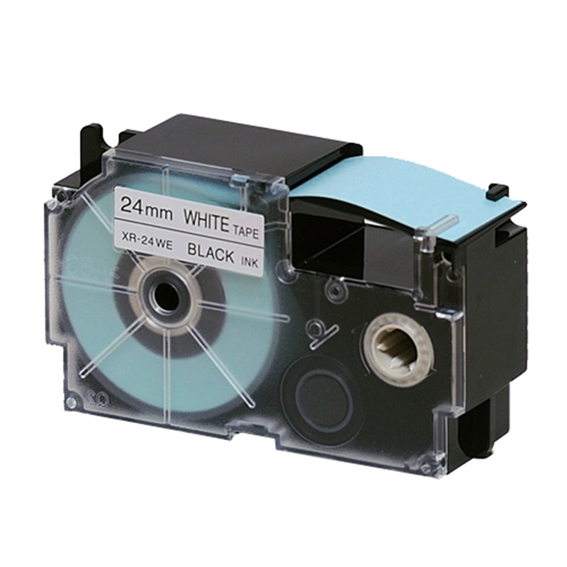カシオ計算機 ラベルテープ XR-24WE 白に黒文字 24mm 1個(ご注文単位1個)【直送品】