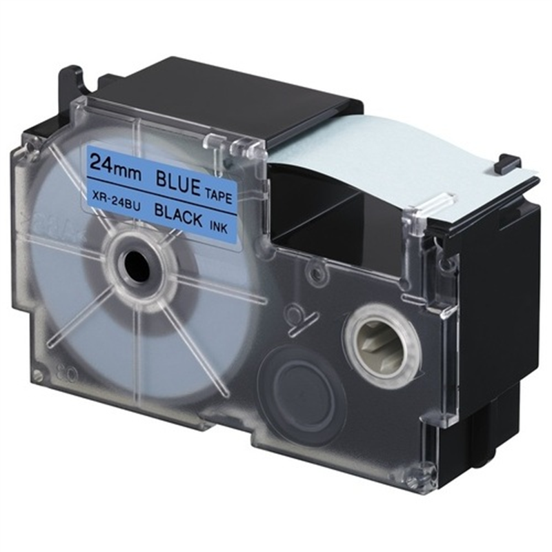 カシオ計算機 ラベルテープ XR-24BU 青に黒文字 24mm 1個(ご注文単位1個)【直送品】