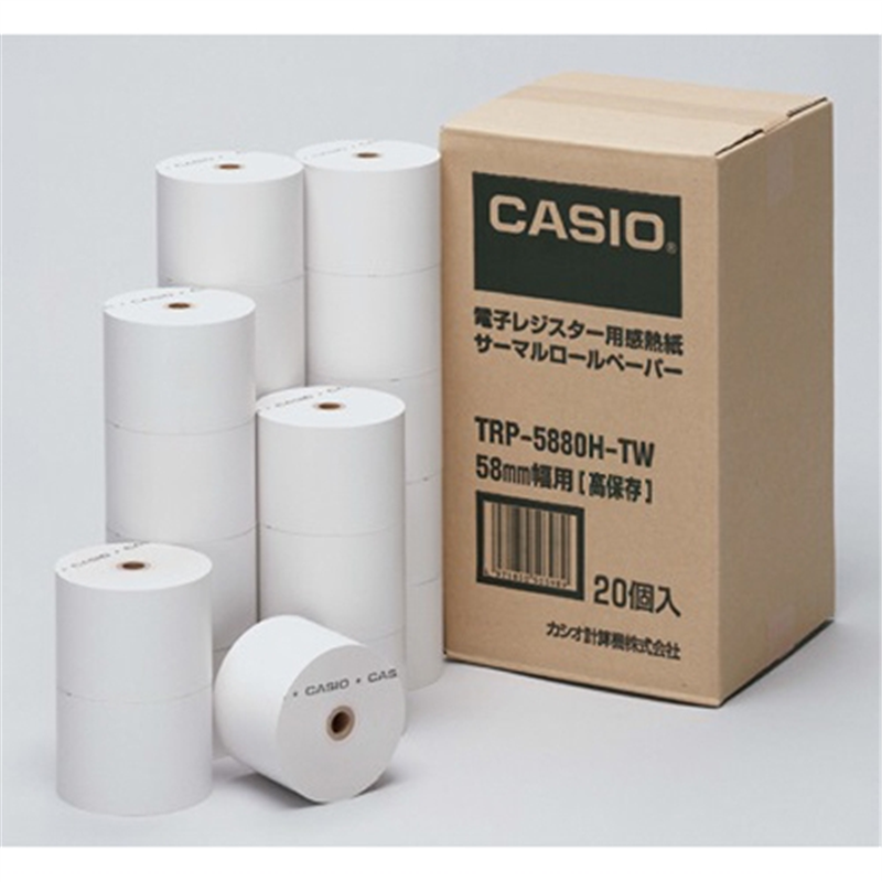 カシオ計算機 レジ用サーマルロール TRP-5880H-TW 20巻 1個(ご注文単位1個)【直送品】