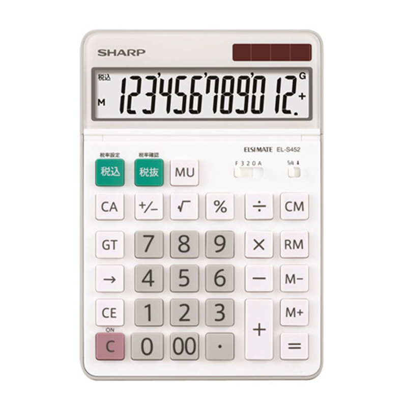 シャープ 電卓 12桁 EL-S452X  1個（ご注文単位1個）【直送品】