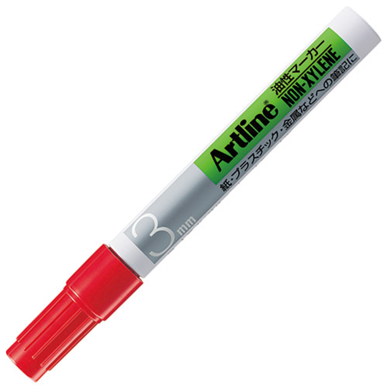 シヤチハタ アートラインマーカー K-70 丸芯3 赤  1個（ご注文単位1個）【直送品】