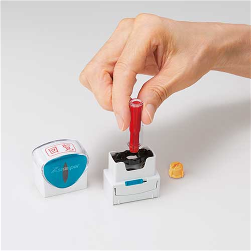 シヤチハタ 顔料系インキ直液式カートリッジ藍XLR-RC-B 1個(ご注文単位1個)【直送品】