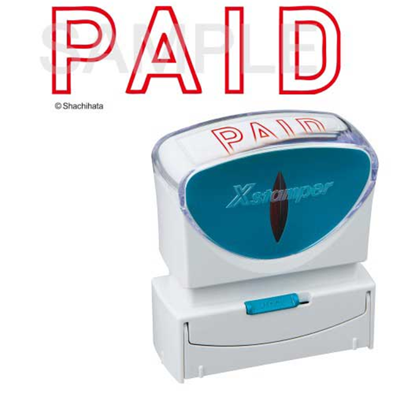 シヤチハタ X2キャップレスB型 赤PAID X2-B-10052  1個（ご注文単位1個）【直送品】