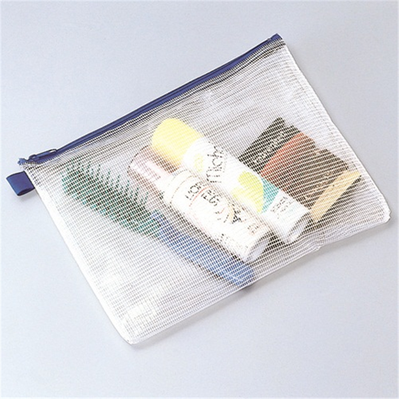 セキセイ メッシュケース AZ-55E A5 ブルー 1個(ご注文単位1個)【直送品】