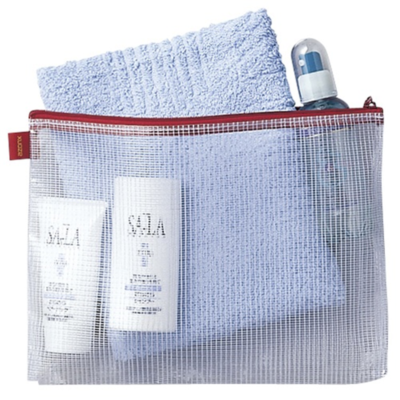 セキセイ メッシュケース AZ-55E A5 レッド 1個(ご注文単位1個)【直送品】