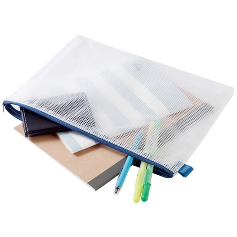 セキセイ メッシュケース AZ-65E B5 ブルー 1個(ご注文単位1個)【直送品】