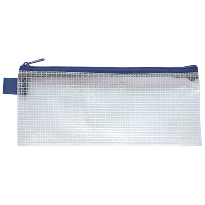 セキセイ メッシュケース AZ-136E PEN ブルー 1個(ご注文単位1個)【直送品】