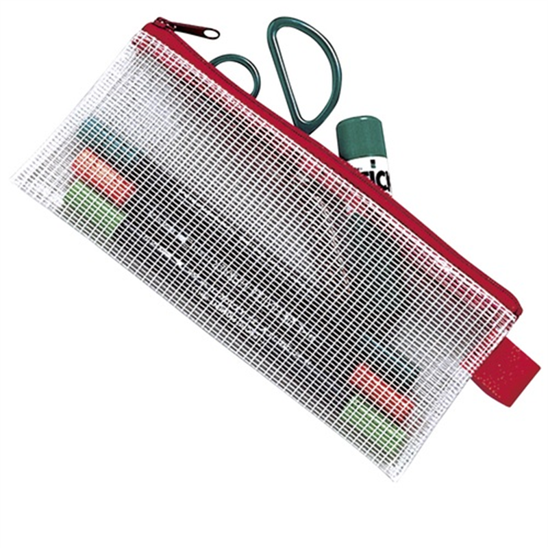 セキセイ メッシュケース AZ-136E PEN レッド 1個(ご注文単位1個)【直送品】