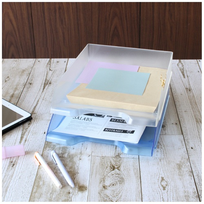 セキセイ デスクトレー SSS-1246 A4 青 1個(ご注文単位1個)【直送品】