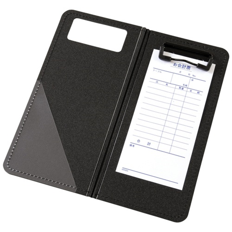 セキセイ クリップファイル FB-3614 伝票サイズ 黒 1個(ご注文単位1個)【直送品】